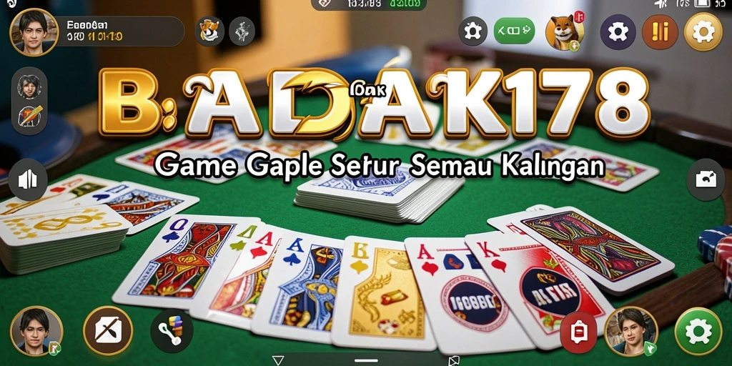 Tampilan gameplay seru dari game Gaple BADAK178.