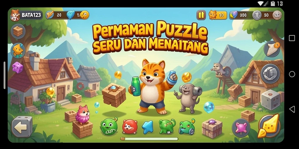 Tampilan gameplay BATA123 yang seru dan menantang dalam game Puzzle.