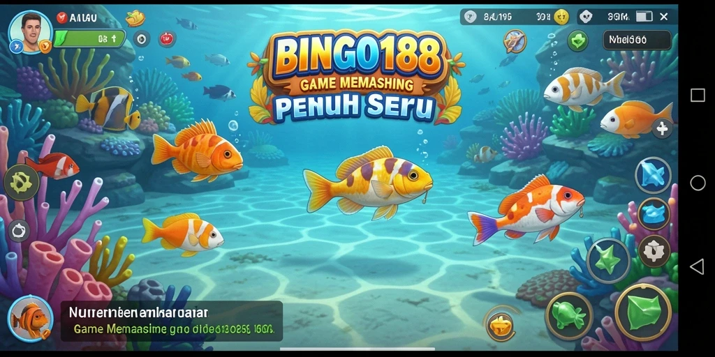 Tampilan gameplay BINGO188 dengan suasana memancing yang menawan.