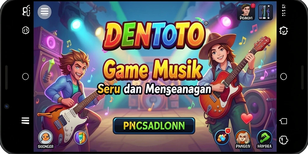 Gameplay DENTOTO yang menarik dengan berbagai lagu seru.