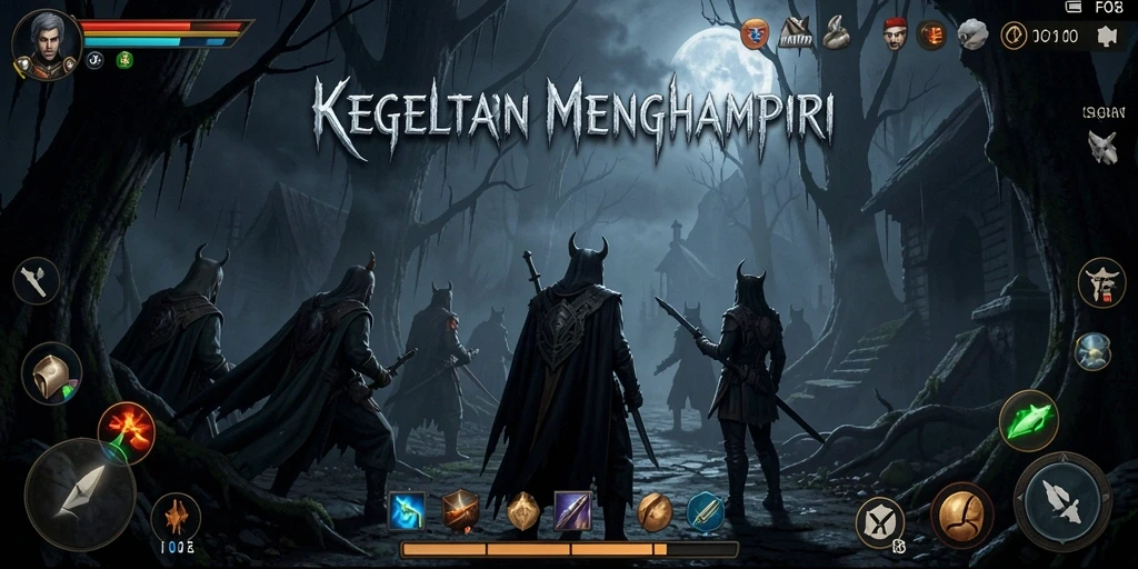 Screenshot dari gameplay menakutkan FO8 menampilkan suasana gelap dan mencekam.