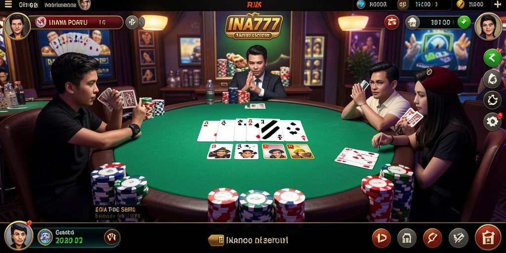 Gameplay seru dari aplikasi poker INA777 dengan grafik menarik.