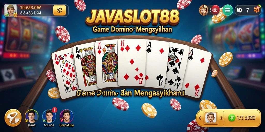 Screenshot utama menunjukkan gameplay seru dalam permainan Domino.
