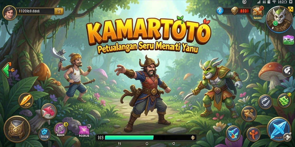 Screenshot gameplay KAMARTOTO yang menunjukkan aksi petualangan seru.