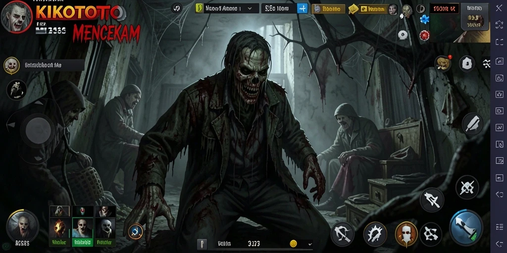 Gameplay KIKOTOTO menampilkan momen-momen horor yang intens.