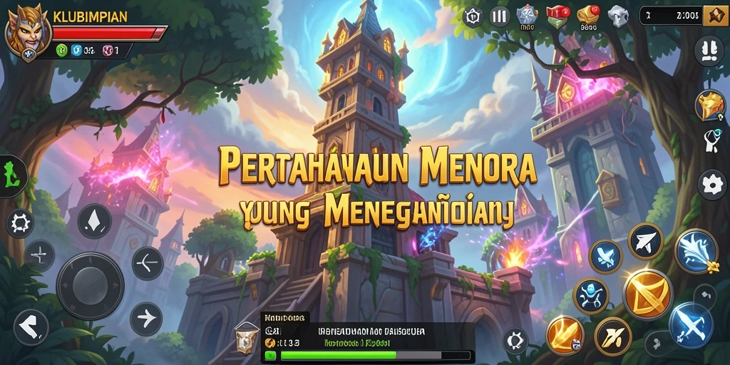 Tangkapan layar menarik dari gameplay Tower Defense KLUBIMPIAN.