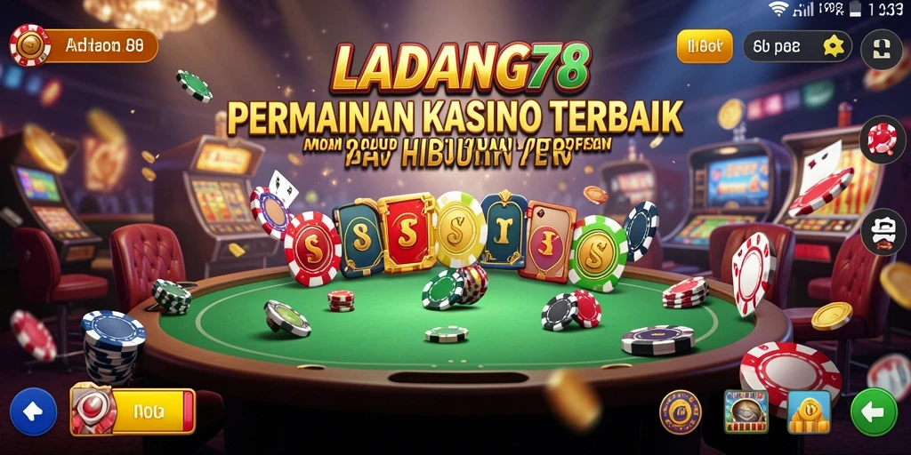 Tampilan gameplay seru di LADANG78 dengan berbagai pilihan permainan kasino.