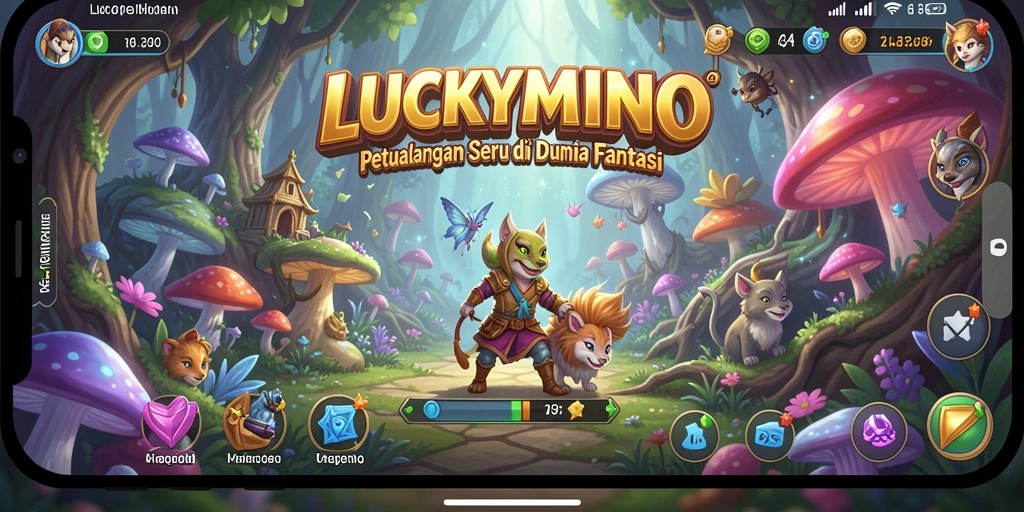 Gameplay LUCKYMINO yang penuh petualangan dan tantangan.