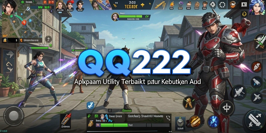 Tampilan aplikasi QQ222 dengan fitur Utility yang lengkap.