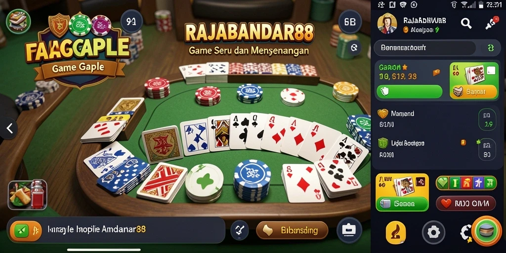 Tampilan gameplay RAJABANDAR88 yang menarik dan interaktif.