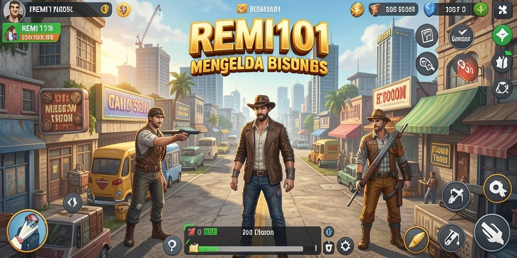 Tangkapan layar gameplay REMI101 menampilkan keseruan dalam mengelola bisnis Tycoon.
