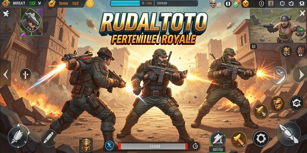 Gameplay seru RUDALTOTO dengan pertempuran intens di arena tempur.