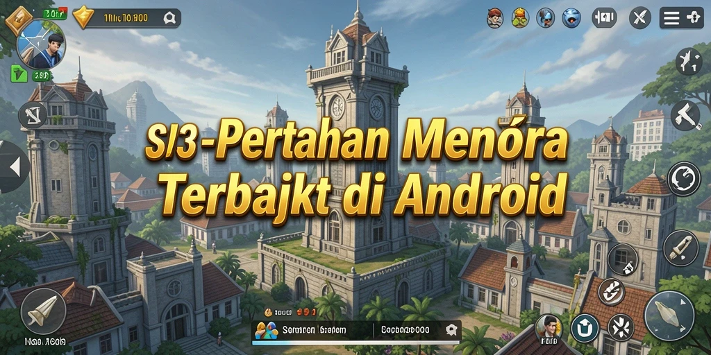 Screenshot gameplay S13 menampilkan aksi menara pertahanan yang mendebarkan.