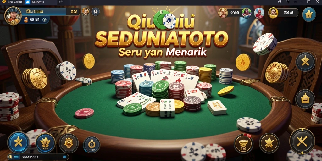 Tampilan gameplay menarik di SEDUNIATOTO untuk permainan QiuQiu.